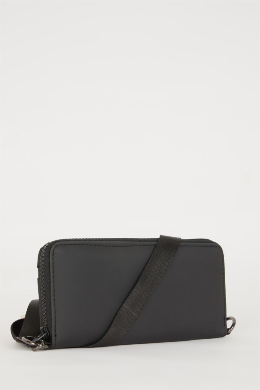 MAN Black Man Faux Leather Crossbody Bag