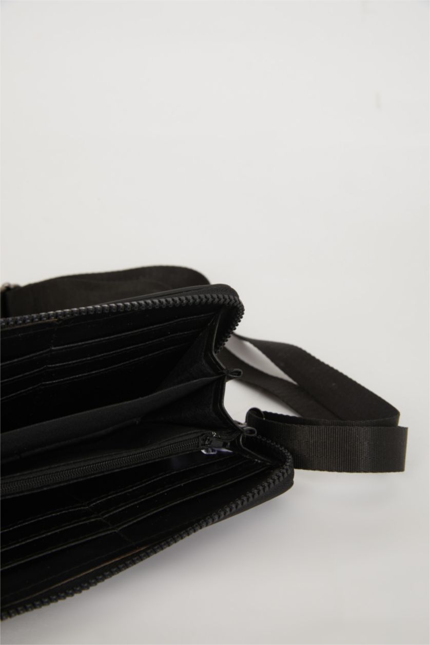 MAN Black Man Faux Leather Crossbody Bag