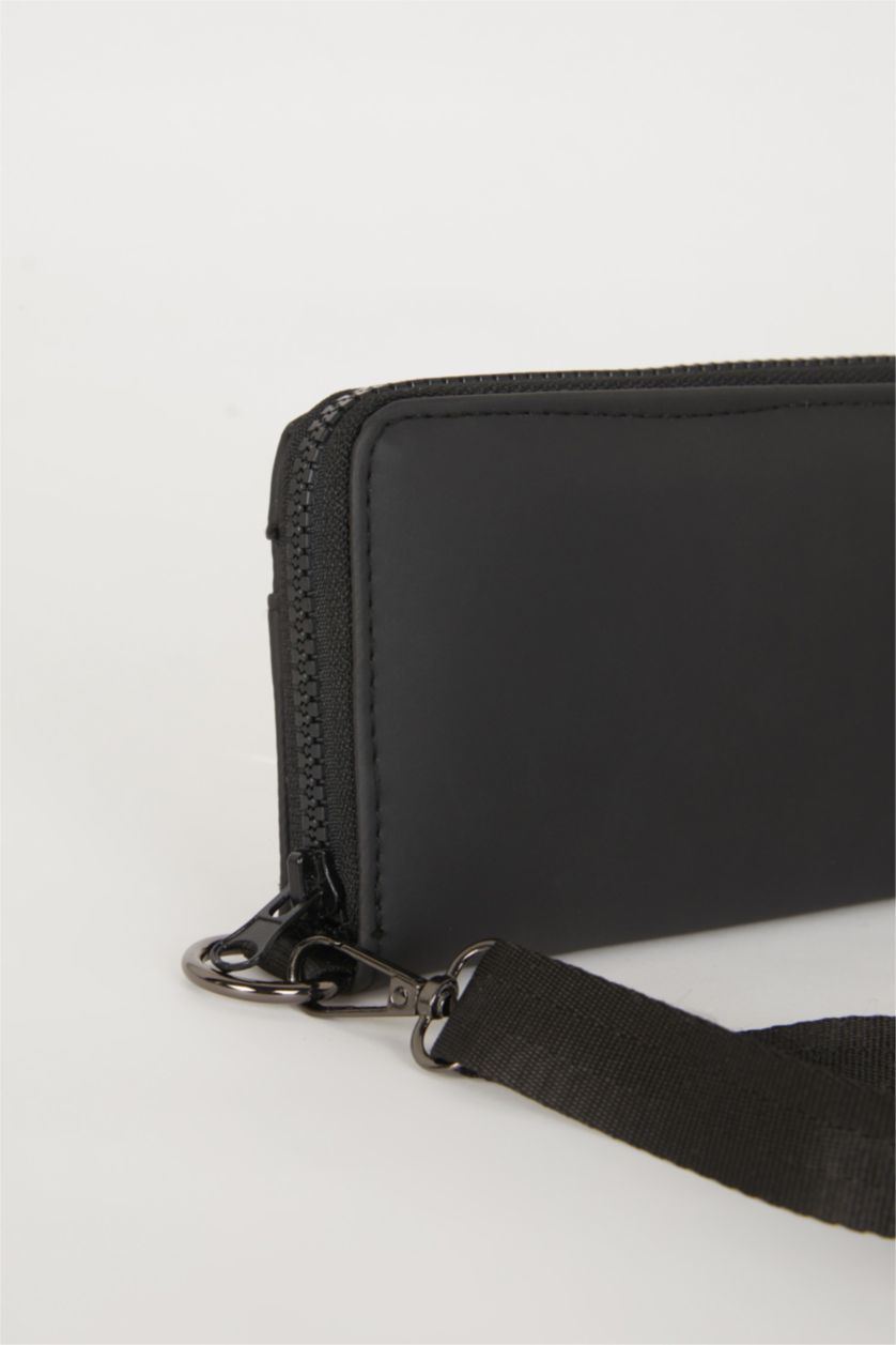 MAN Black Man Faux Leather Crossbody Bag