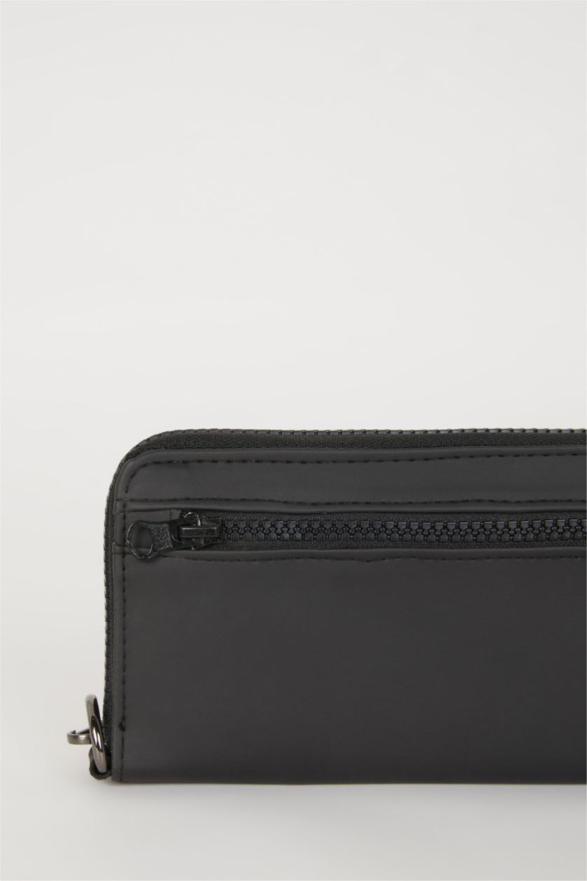 MAN Black Man Faux Leather Crossbody Bag