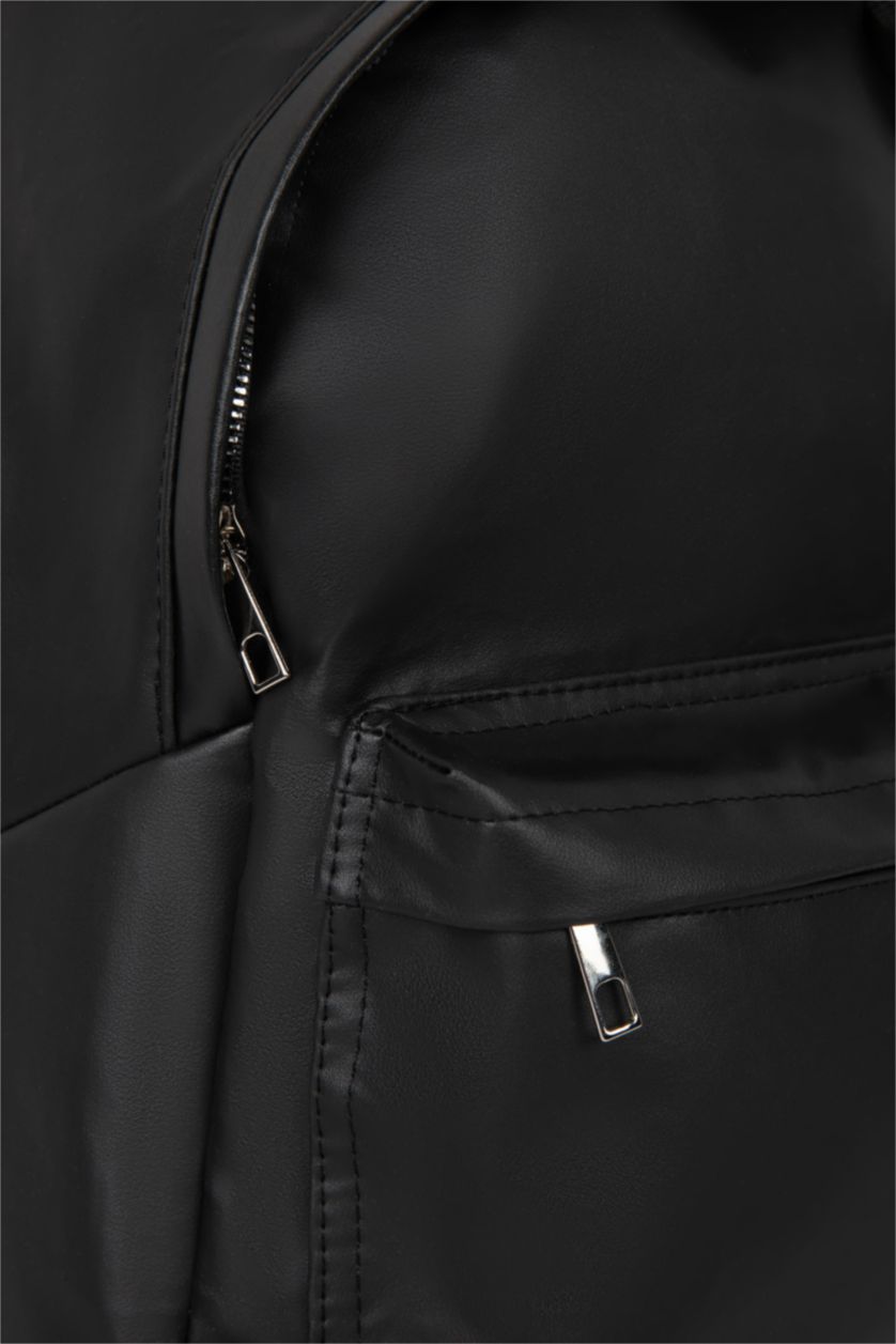 رجال أسود شنطة ظهر رجالي جلد صناعي