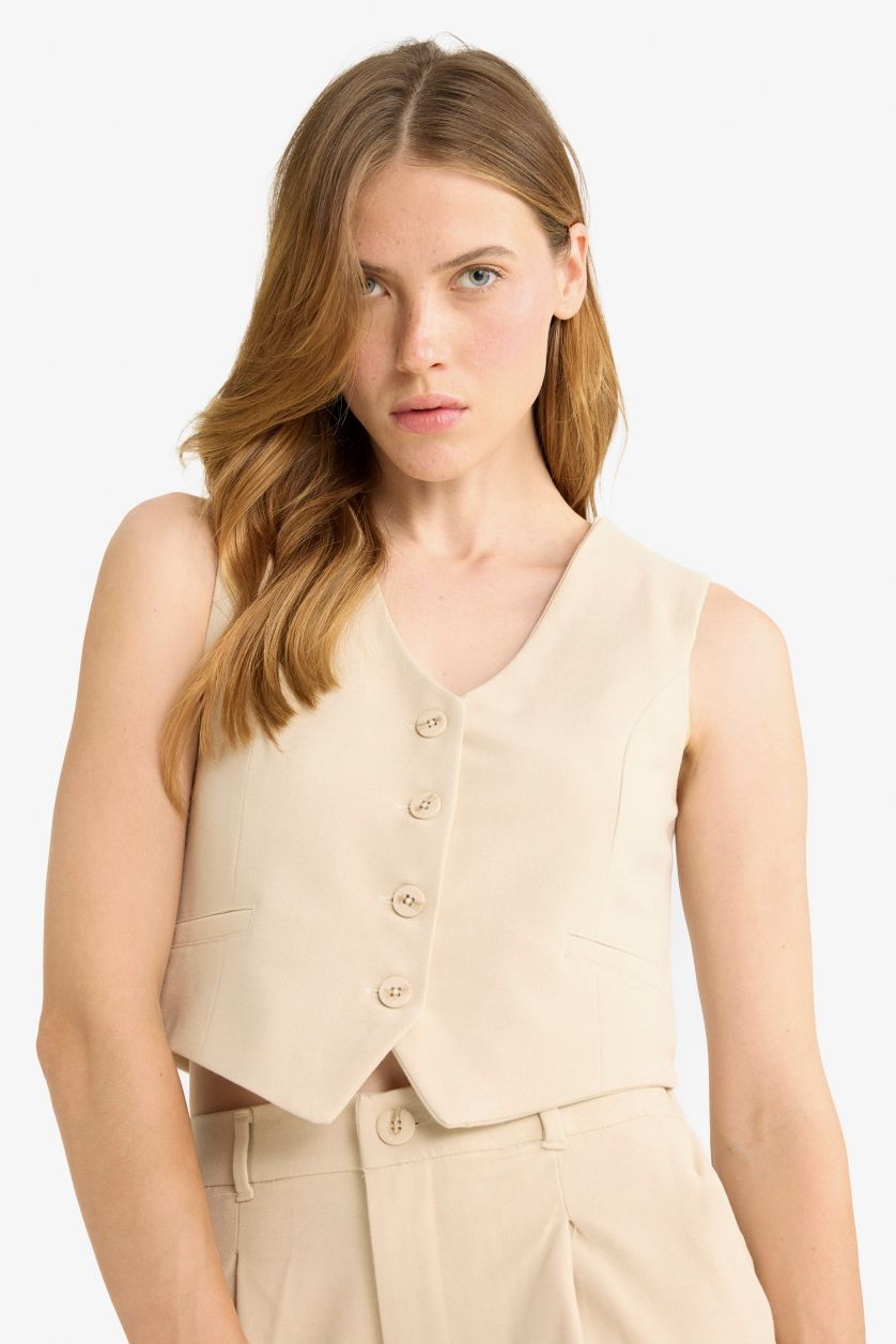 حريمي بيج فيست بليزر كلاسيكي بياقة V بأزرار