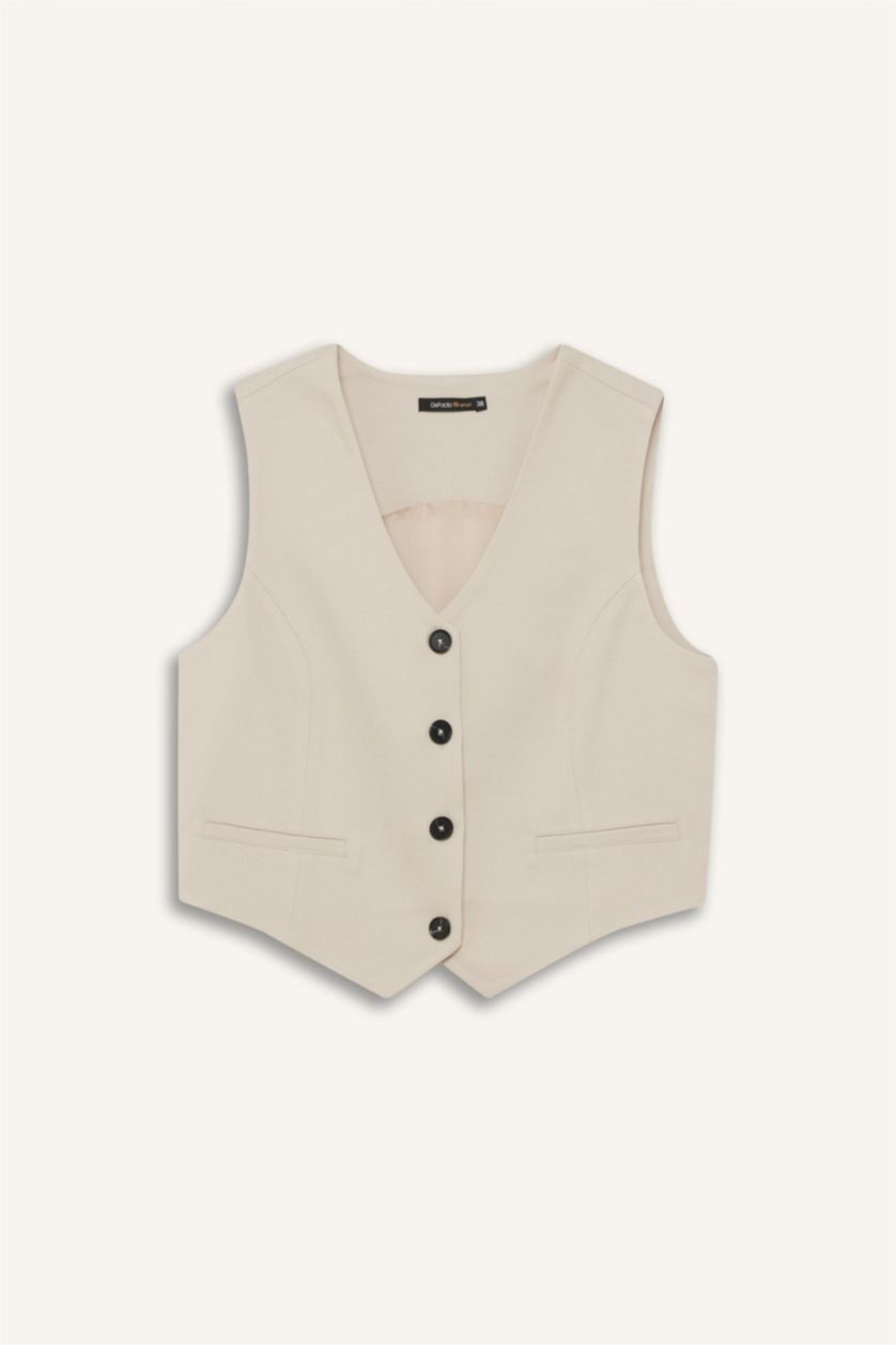 نساء بيج يلك بليزر بأزرار بياخة V