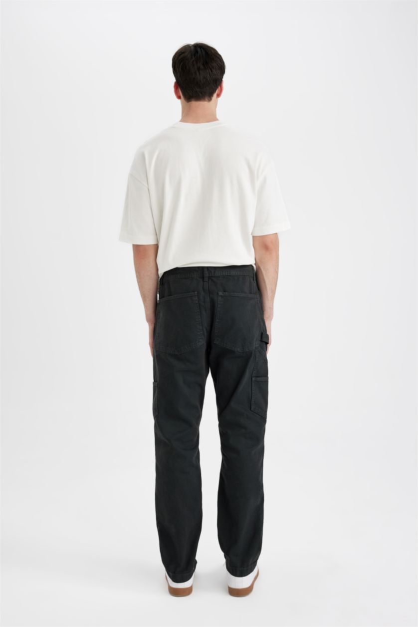 رجالي أنثرا بنطلون وايد ليج برجل واسع ورجل عادي