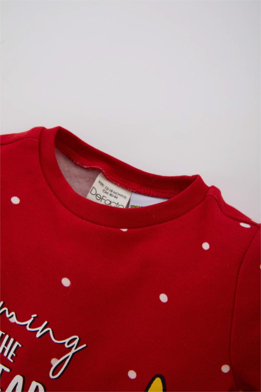 BABY GIRL Red Baby Girl Snoopy Christmas Themed 2 Piece Pajama Set