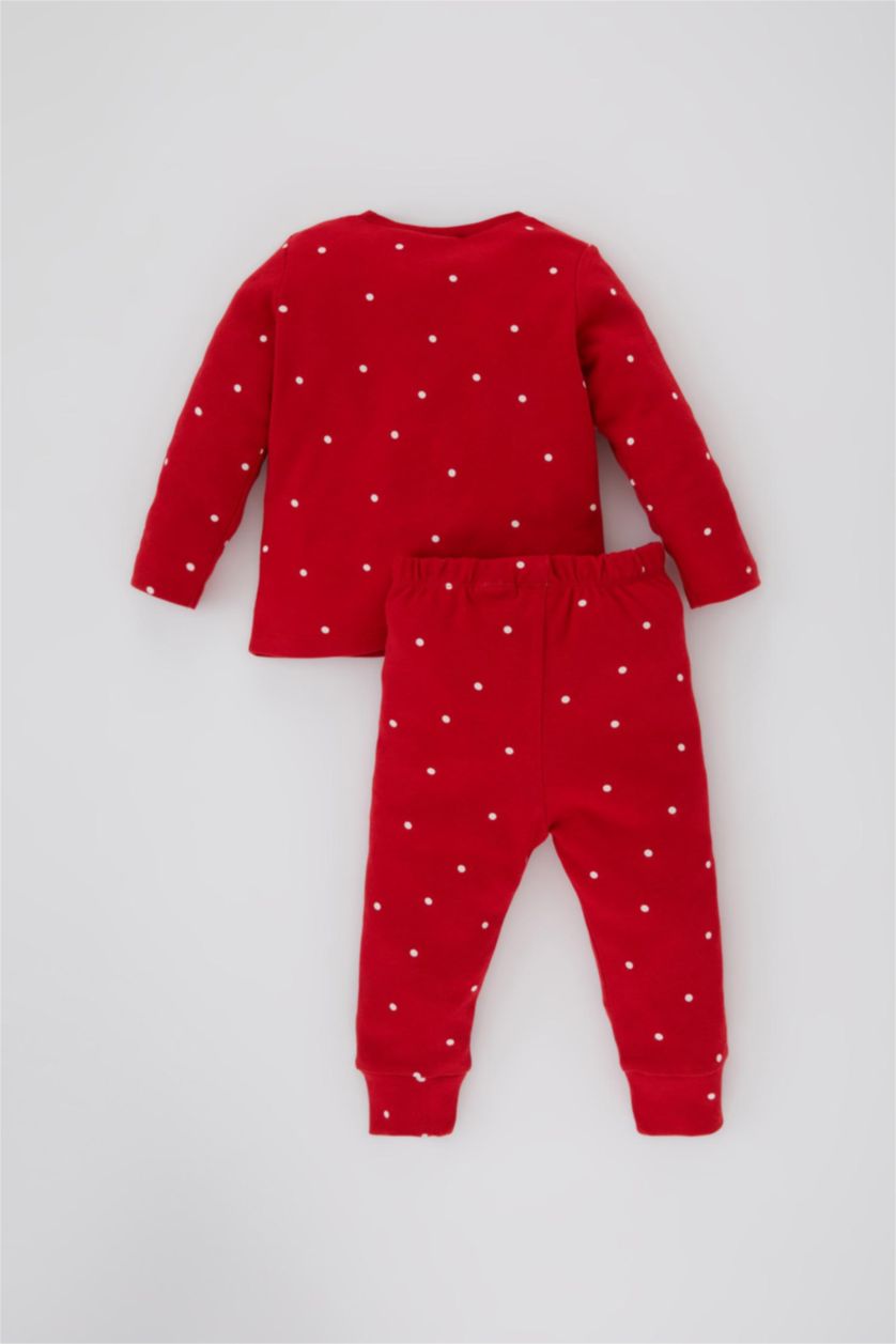 BABY GIRL Red Baby Girl Snoopy Christmas Themed 2 Piece Pajama Set