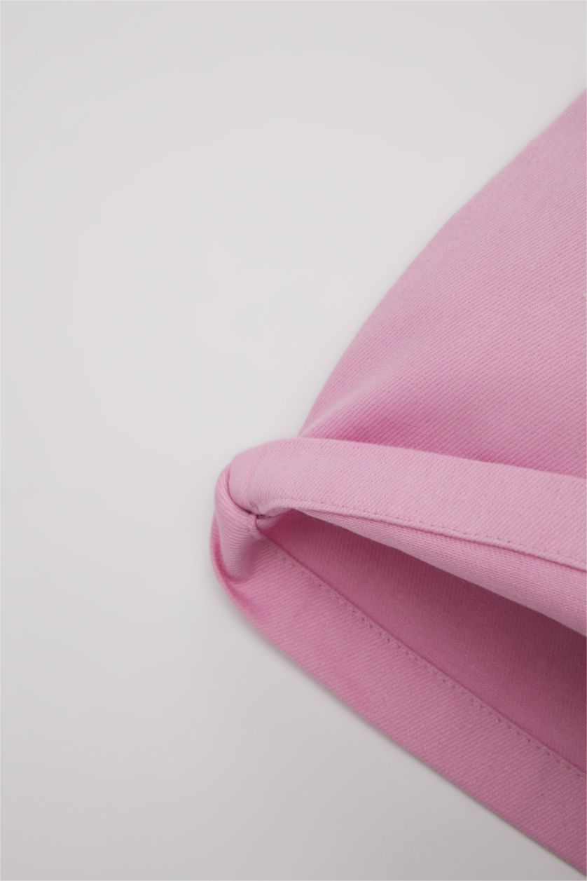 BÉBÉ FILLE Rose Ensemble de T-Shirt à Manches Courtes et Salopette en Gabardine à Fleurs pour Bébé Fille