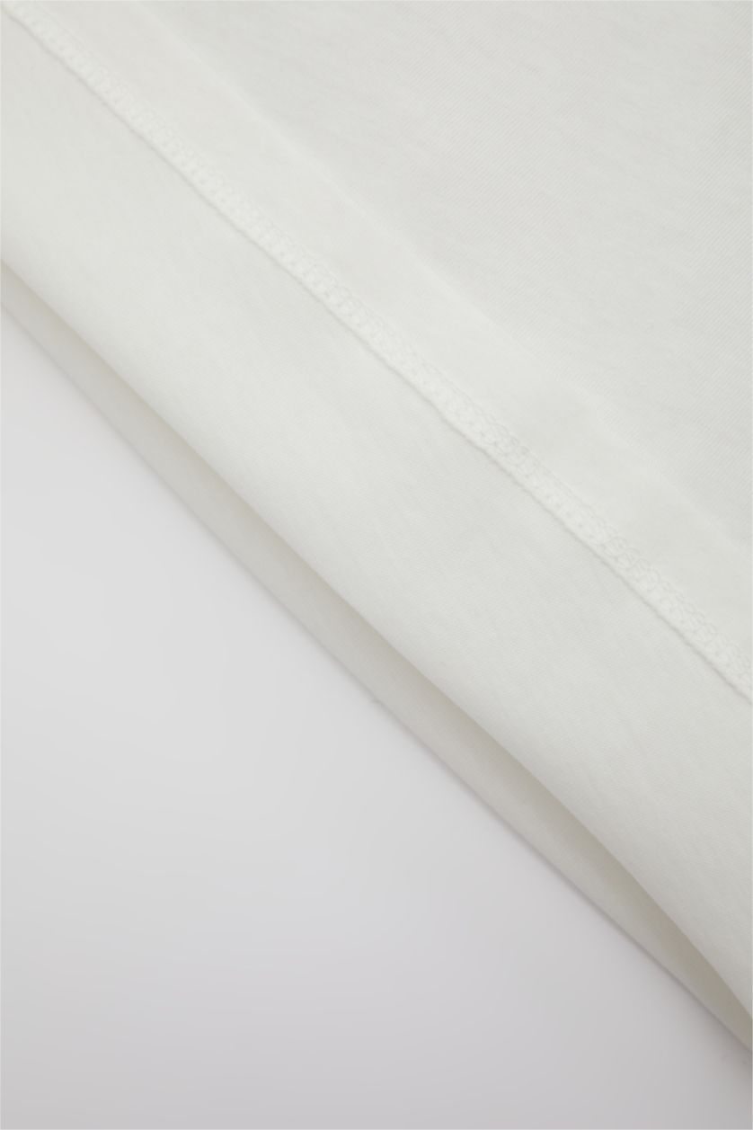 BABY GIRL Ecru Baby Girl Slogan Printed Short Sleeve T-Shirt