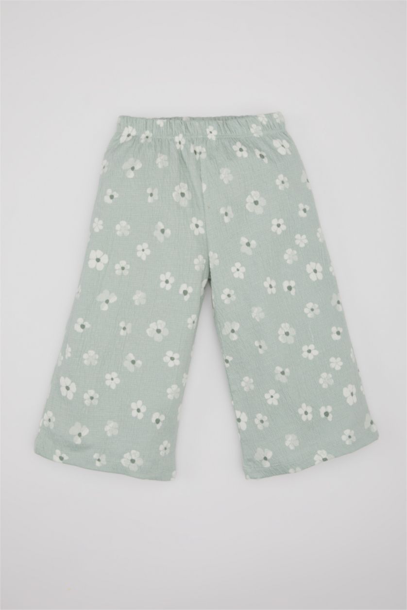 BABY GIRL Mint Baby Girl Floral T-Shirt Trousers Headband 3 Piece Set