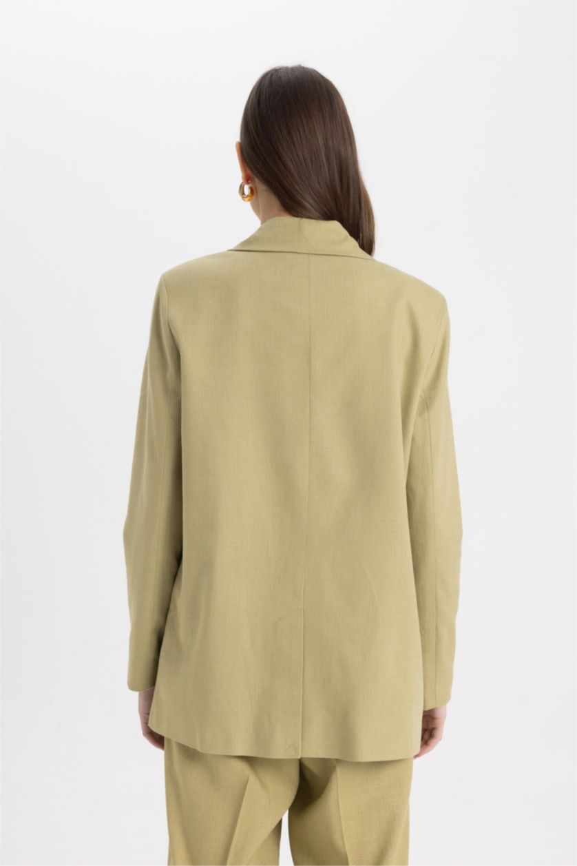 Женщины Зеленый Блейзер оверсайз для женщин