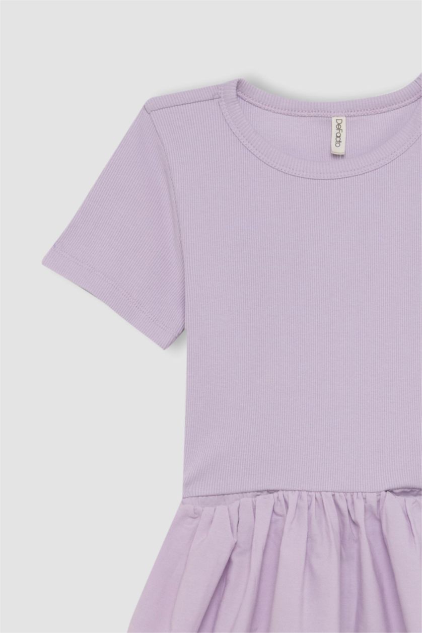 GIRLS & TEENS Light Lilac Girl Cotton Short Sleeve Dress