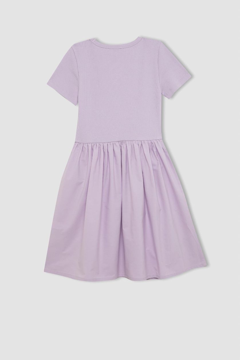 GIRLS & TEENS Light Lilac Girl Cotton Short Sleeve Dress