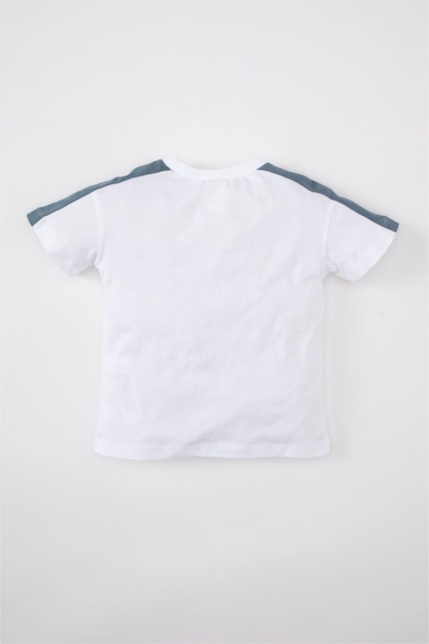 BÉBÉ GARÇON Blanc T-Shirt de sport Imprimé à Coupe Régulière et Col Rond à Manches Longues pour Bébé Garçon