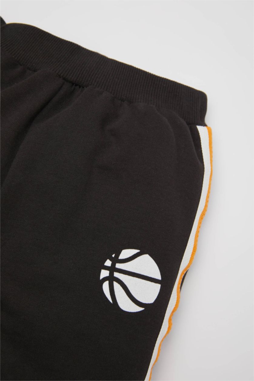 BÉBÉ GARÇON Blanc Ensemble De T-Shirt à Manches Courtes Imprimé et Jogging pour Bébé Garçon