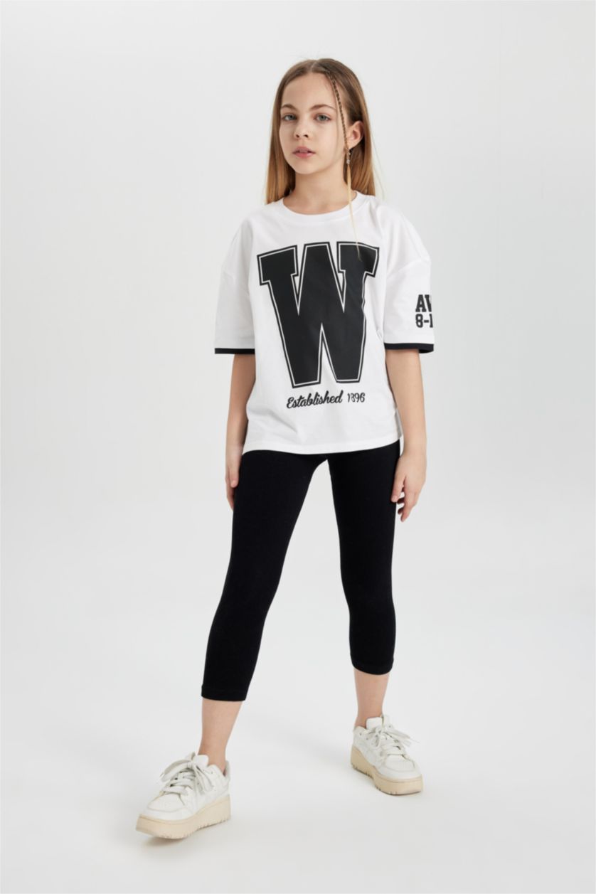 GIRLS & TEENS White Girl Oversize Fit Short Sleeve T-Shirt