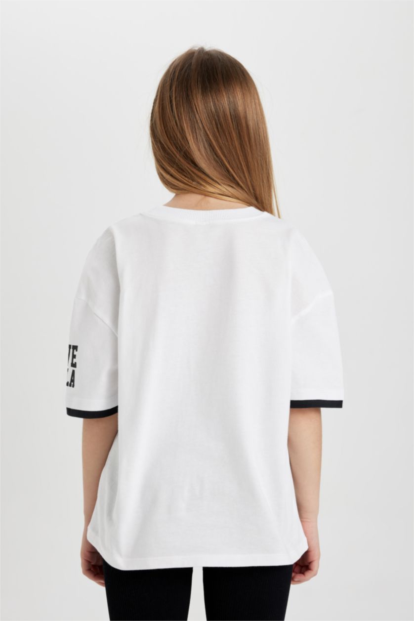 GIRLS & TEENS White Girl Oversize Fit Short Sleeve T-Shirt