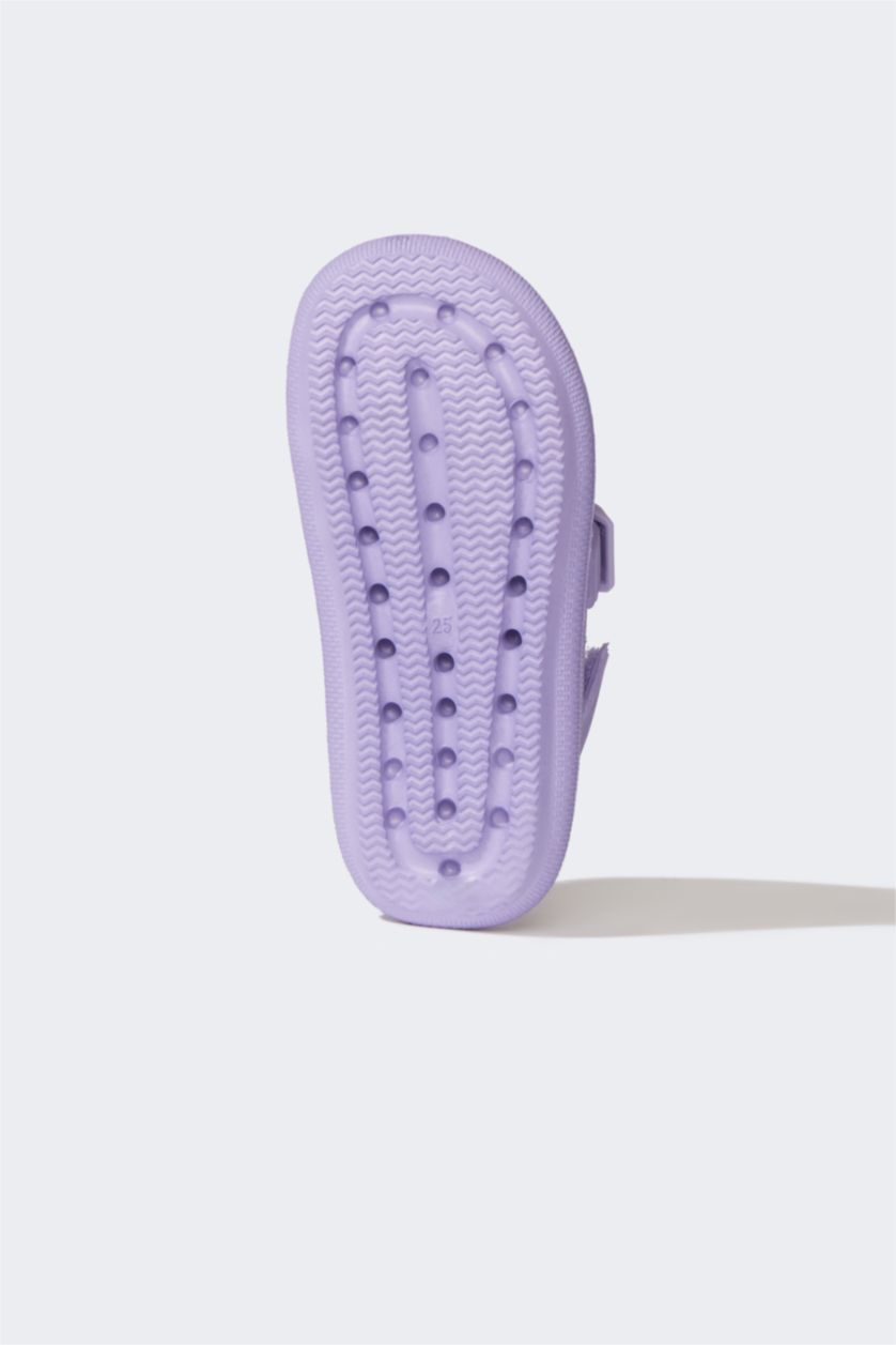 Girls & Teens Lilac Girl Velcro Flat Sole Eva Sandals