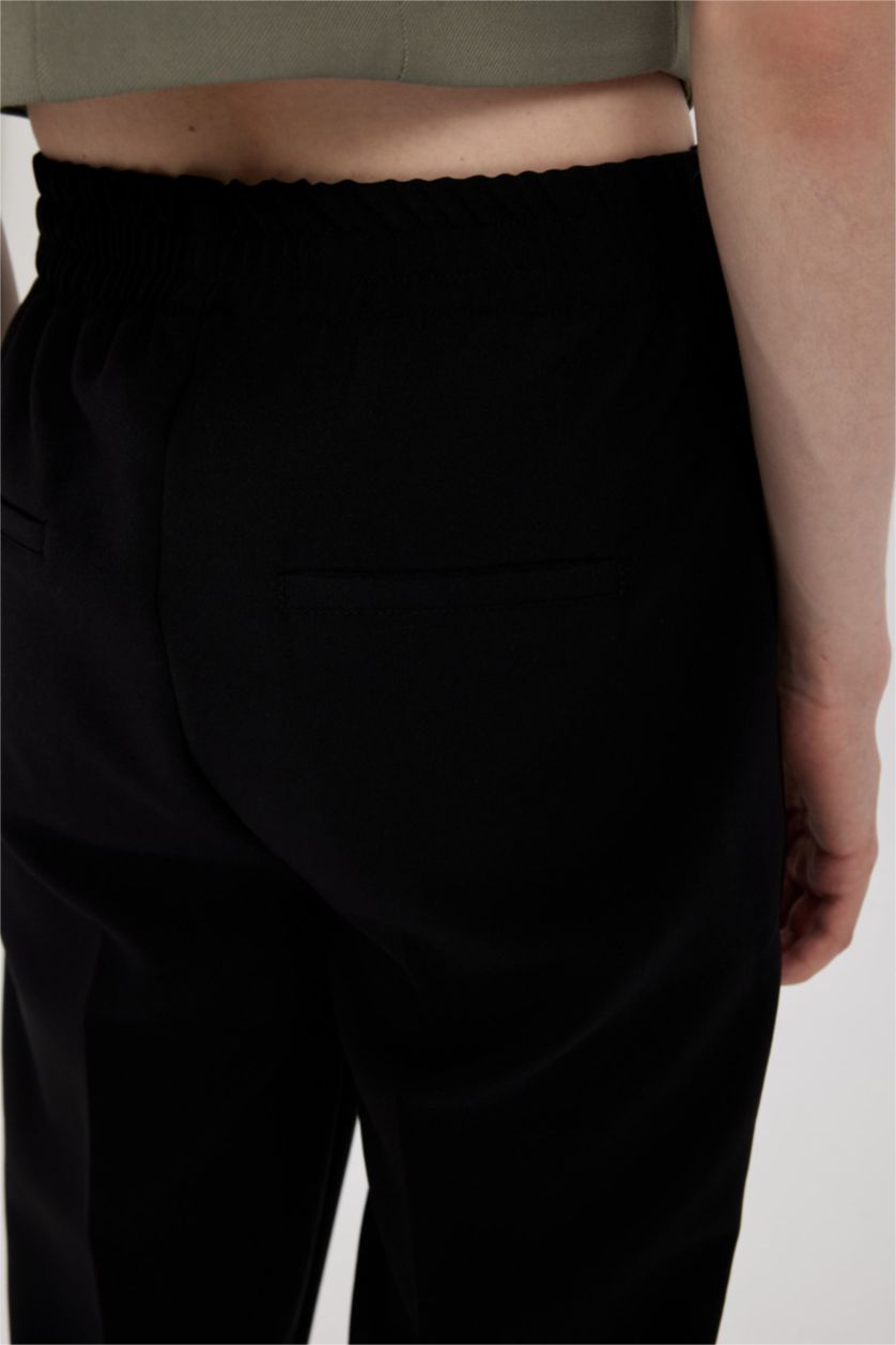 FEMME Noir Pantalon Coupe carotte Cheville