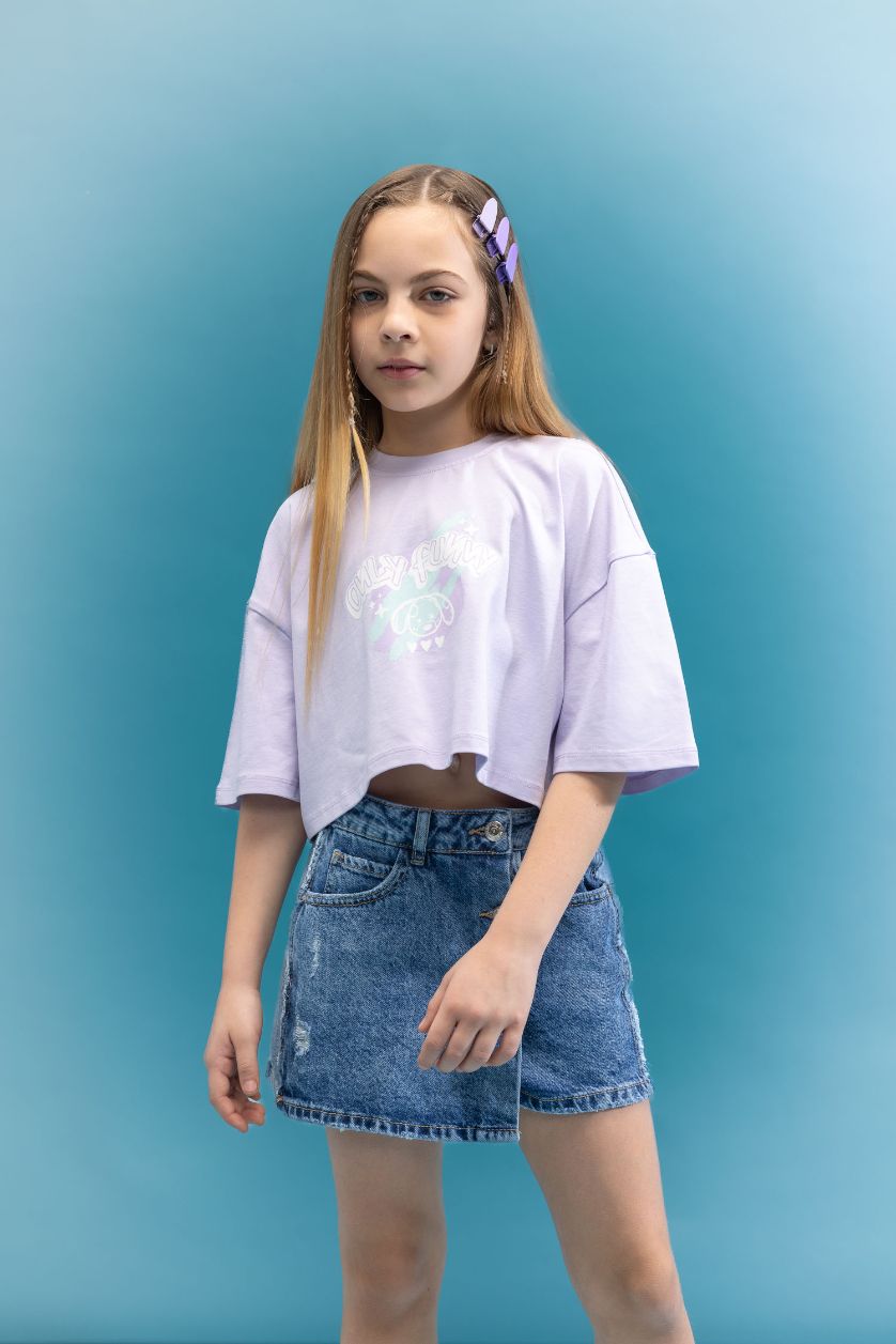 Girls & Teens Blue Girl Denim Skort