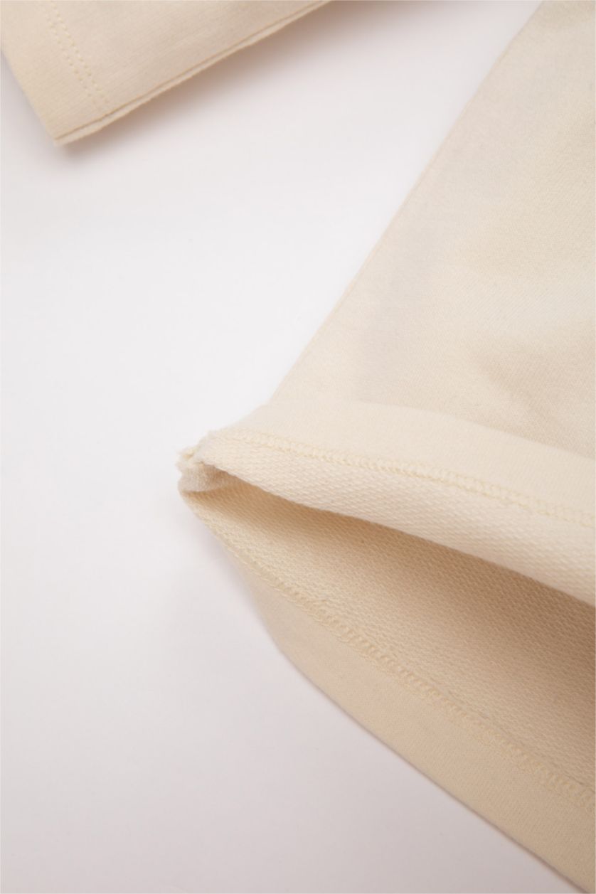 BÉBÉ GARÇON Beige Clair Ensemble De T-Shirt Jersey à Manches Longues à Blocs De Couleurs et Pantalon De Jogging pour Bébé Garçon - 2 Pièces