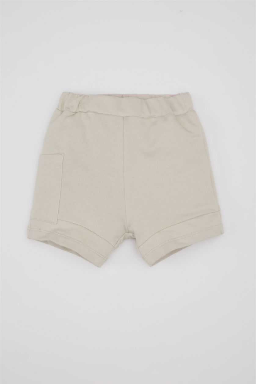 Baby Boy Grey Baby Boy Slogan Printed Cotton T-Shirt Shorts 2 Piece Set