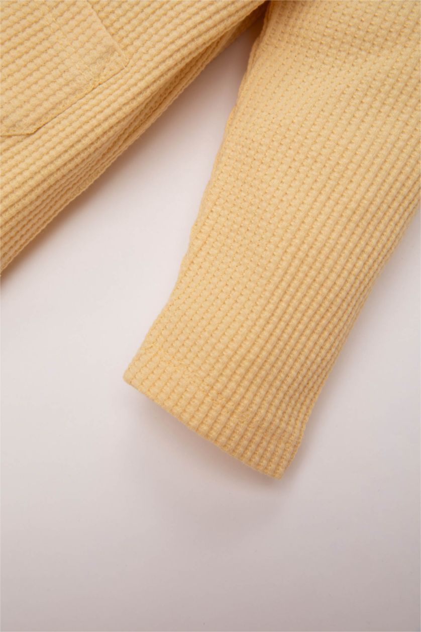 BABY GIRL Yellow Baby Girl Waffle T-Shirt Floral Leggings 2 Piece Set