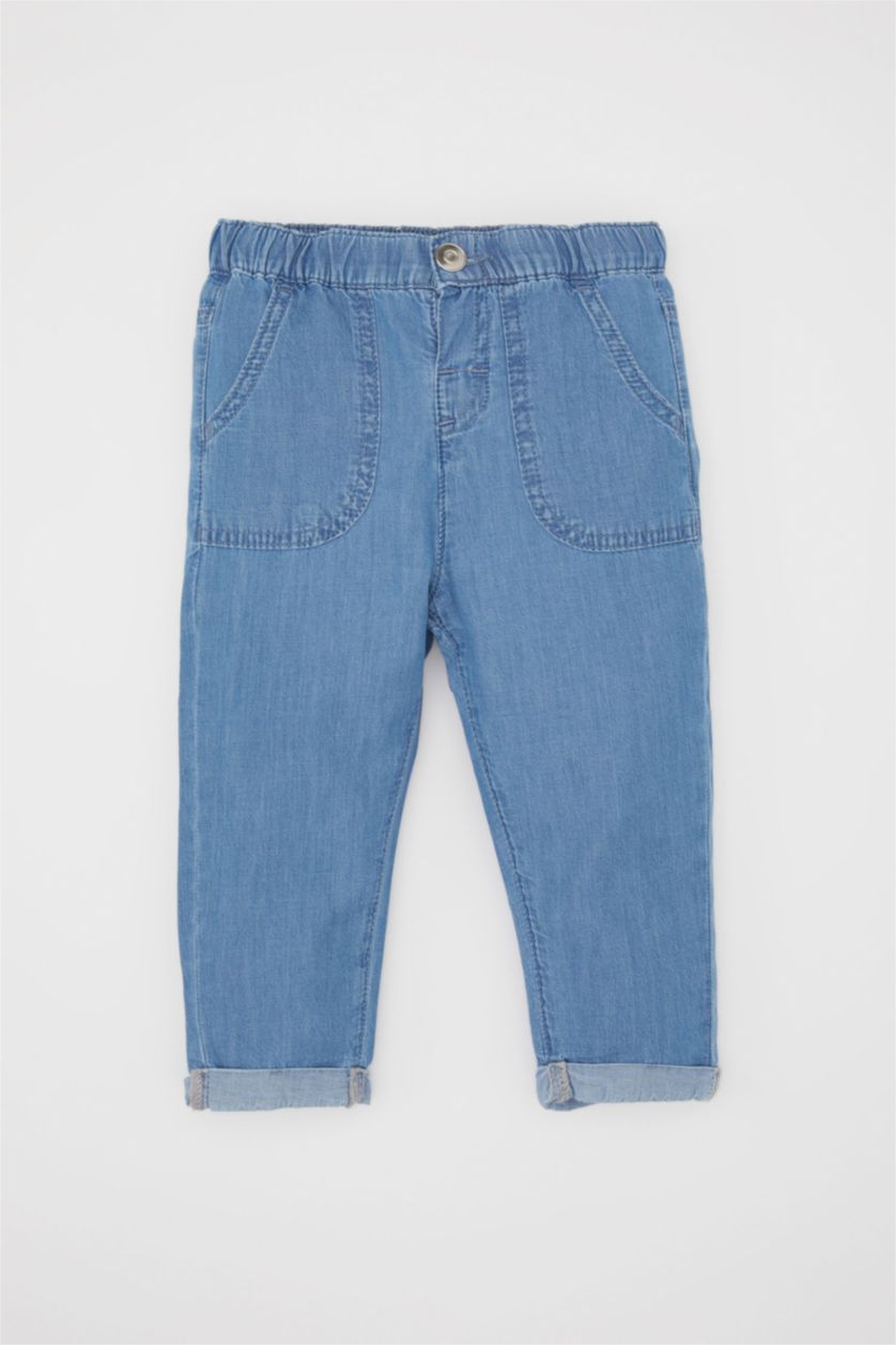 Erkek Bebek Açık Mavi Erkek Bebek Jean Pantolon