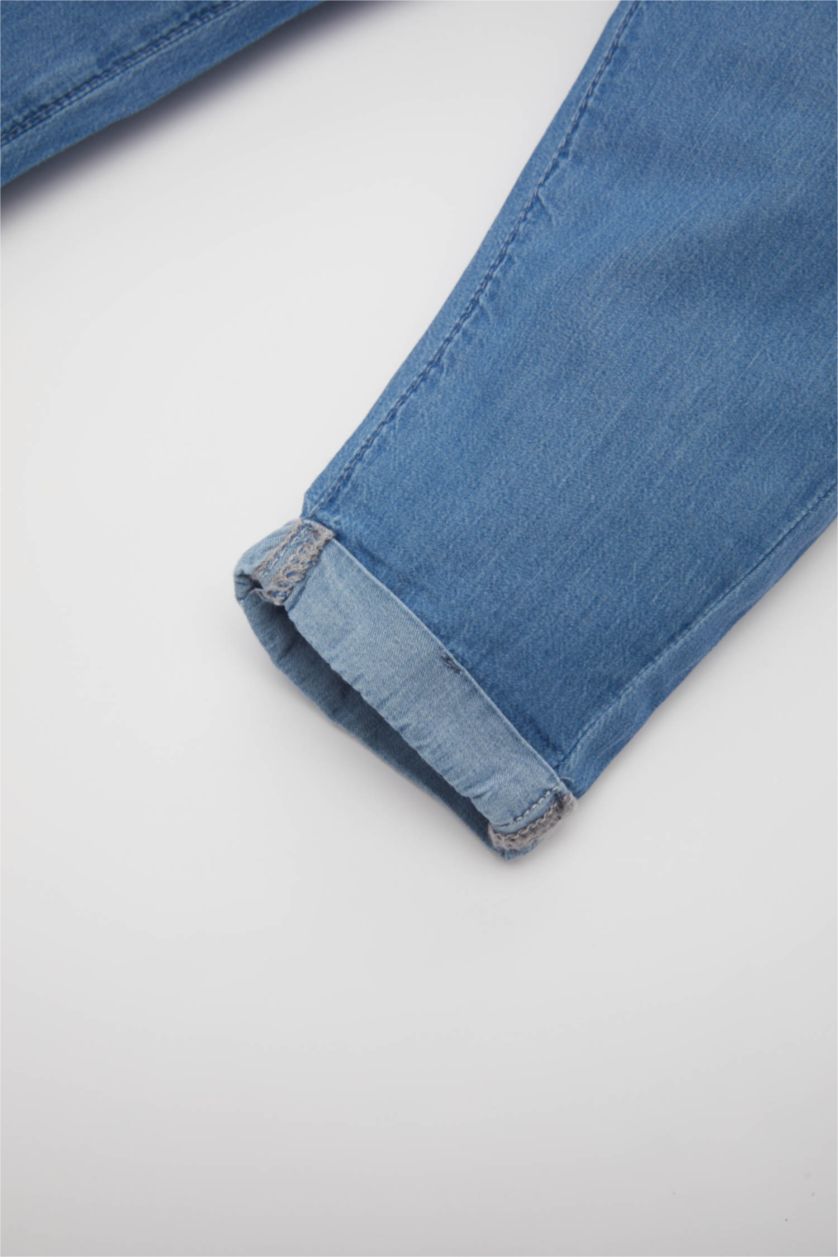 Erkek Bebek Açık Mavi Erkek Bebek Jean Pantolon