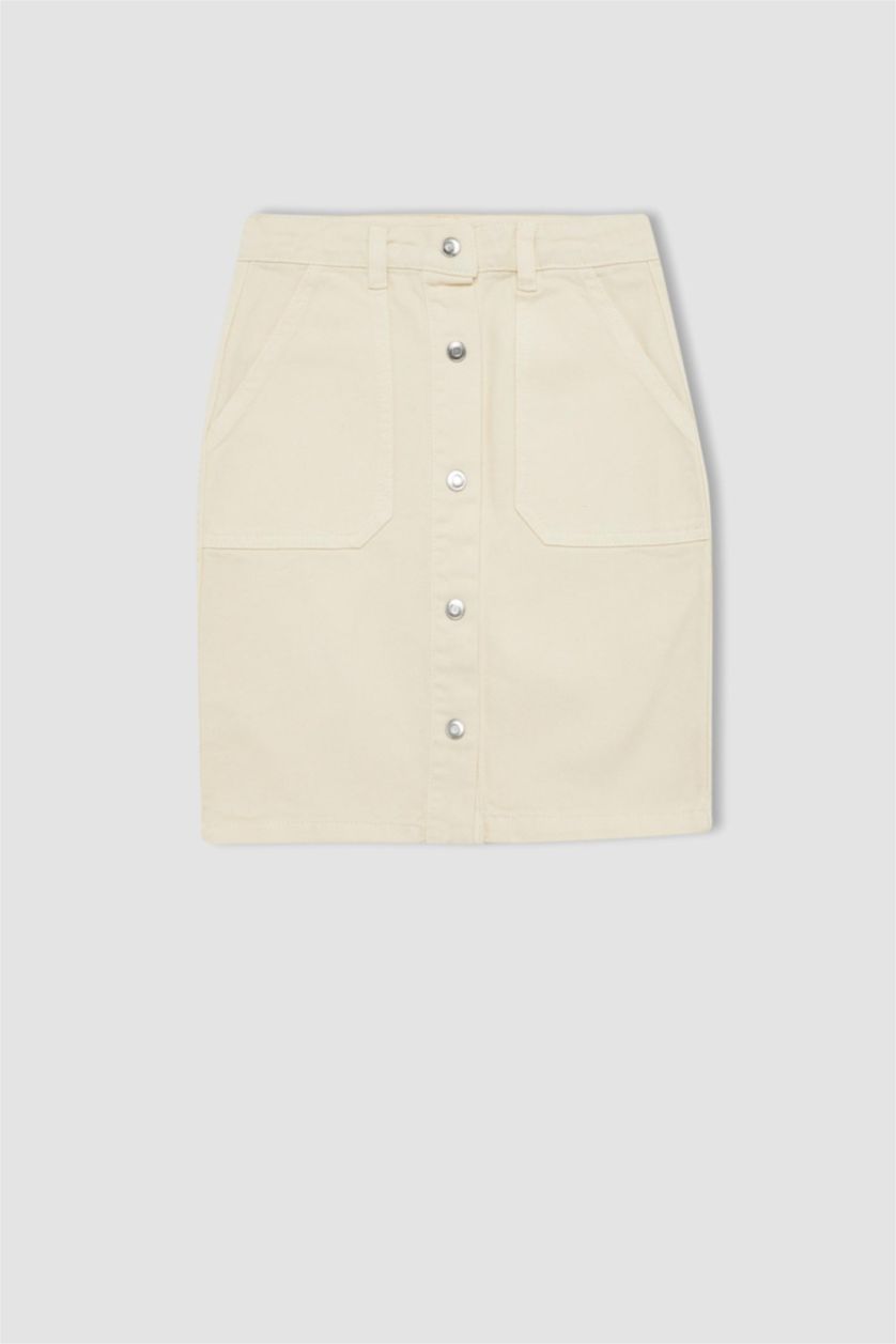 FILLES Écru Jupe à coupe régulière Pour Fille