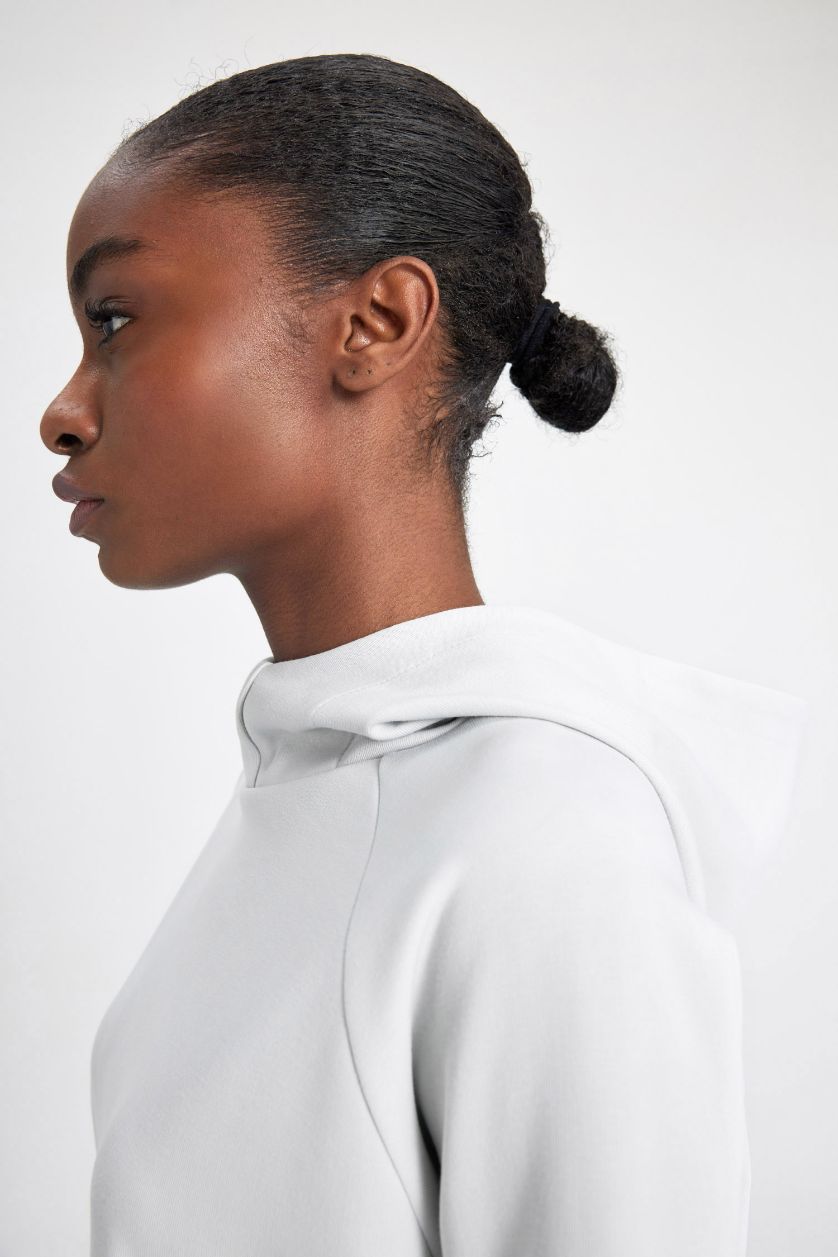 WOMAN Stone Standard Fit Skuba Diving Fabric Hoodie