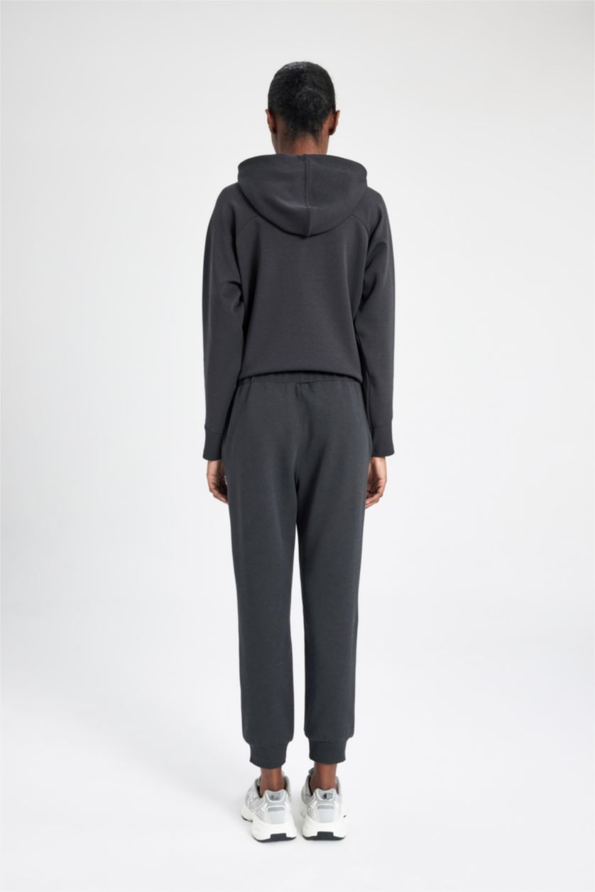 حريمي أنثرا بنطلون سويت بانتس قماش سكوبا قصة عادية بأستك من تحت