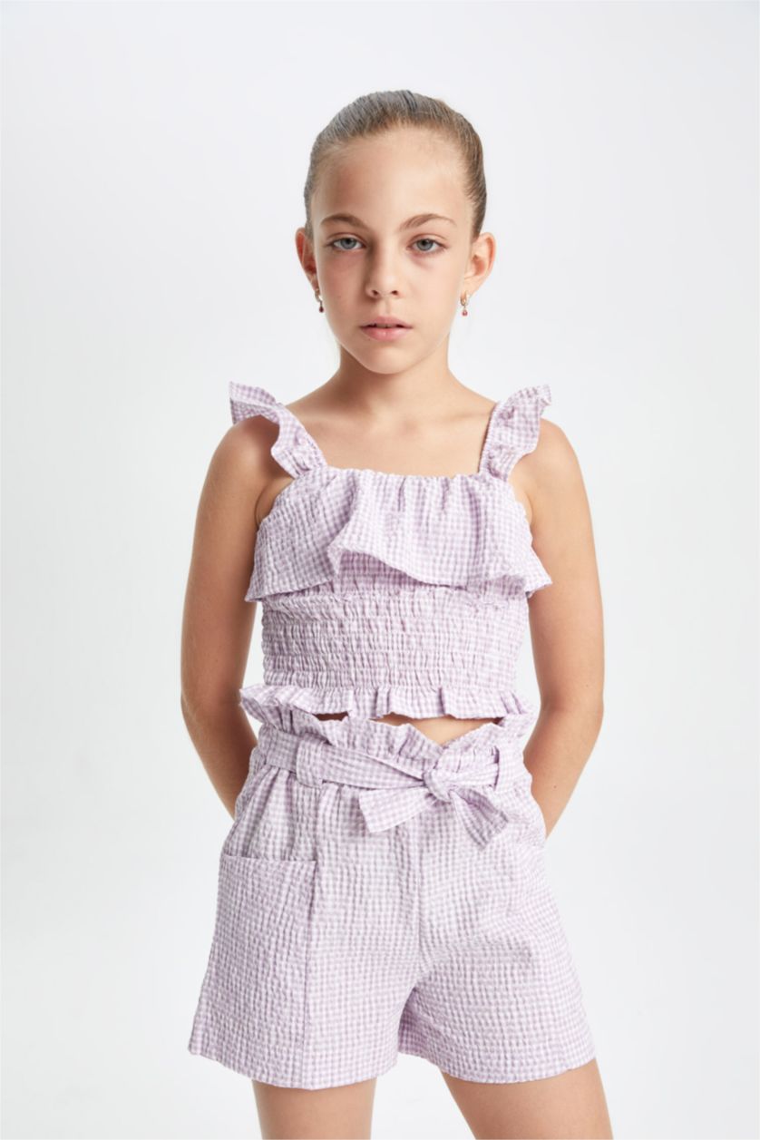 GIRLS & TEENS Light Lilac Girl Short Sleeve Blouse