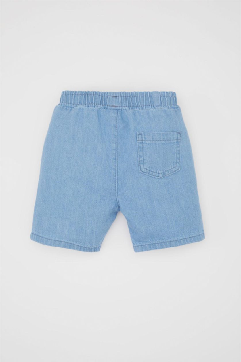 أولاد أزرق فاتح شورت جينز ولادي قصة عادية باتكيت