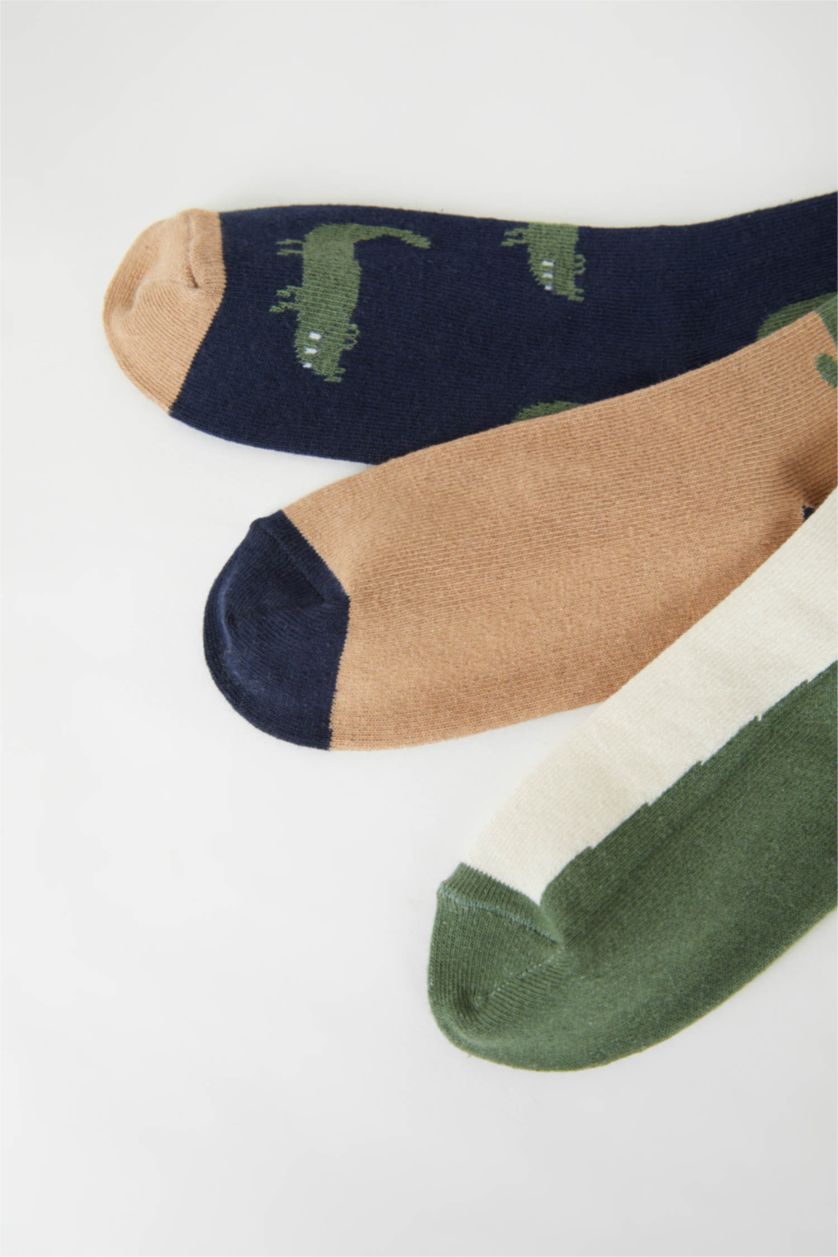 Мальчики и подростки Разноцветный Длинные носки из хлопка для мальчиков, 3 пары