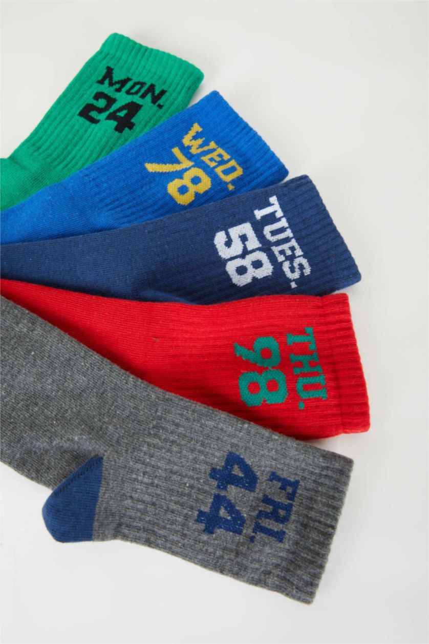 أولادي MIXED شرابات طويل اولادي قطن مطبوع - 3 قطع