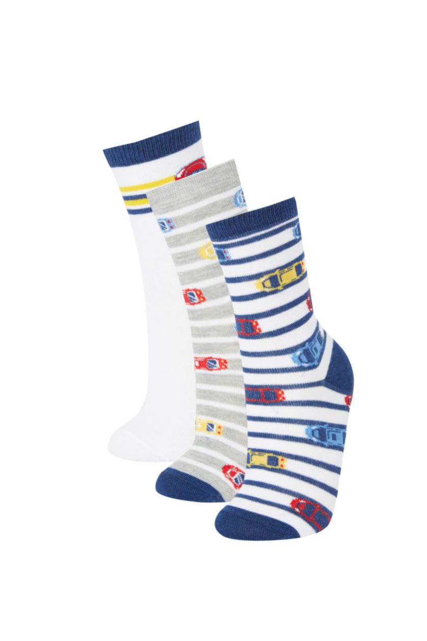 Мальчики и подростки Разноцветный Длинные носки из хлопка для мальчиков, 3 пары