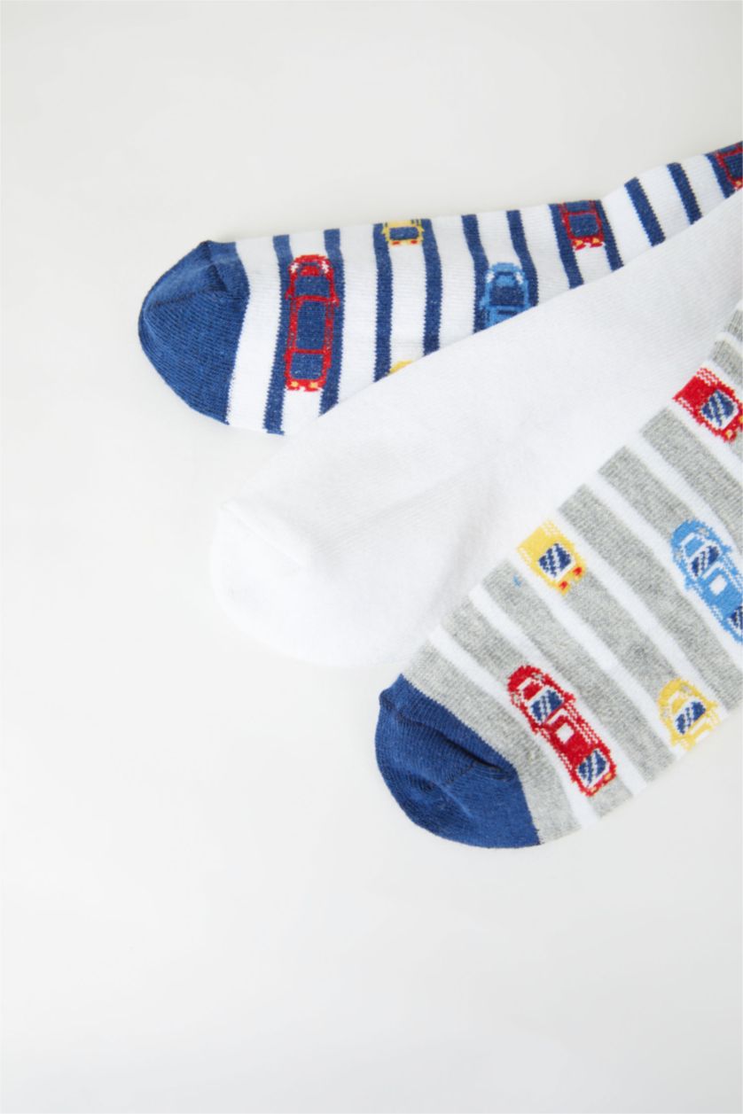 Мальчики и подростки Разноцветный Длинные носки из хлопка для мальчиков, 3 пары