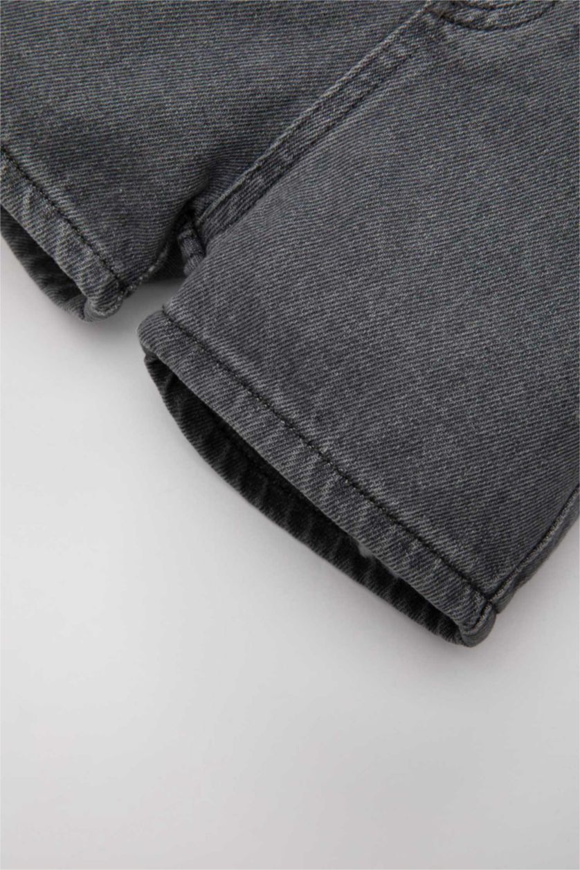 Erkek Bebek Açık Gri Erkek Bebek Jean Tulum