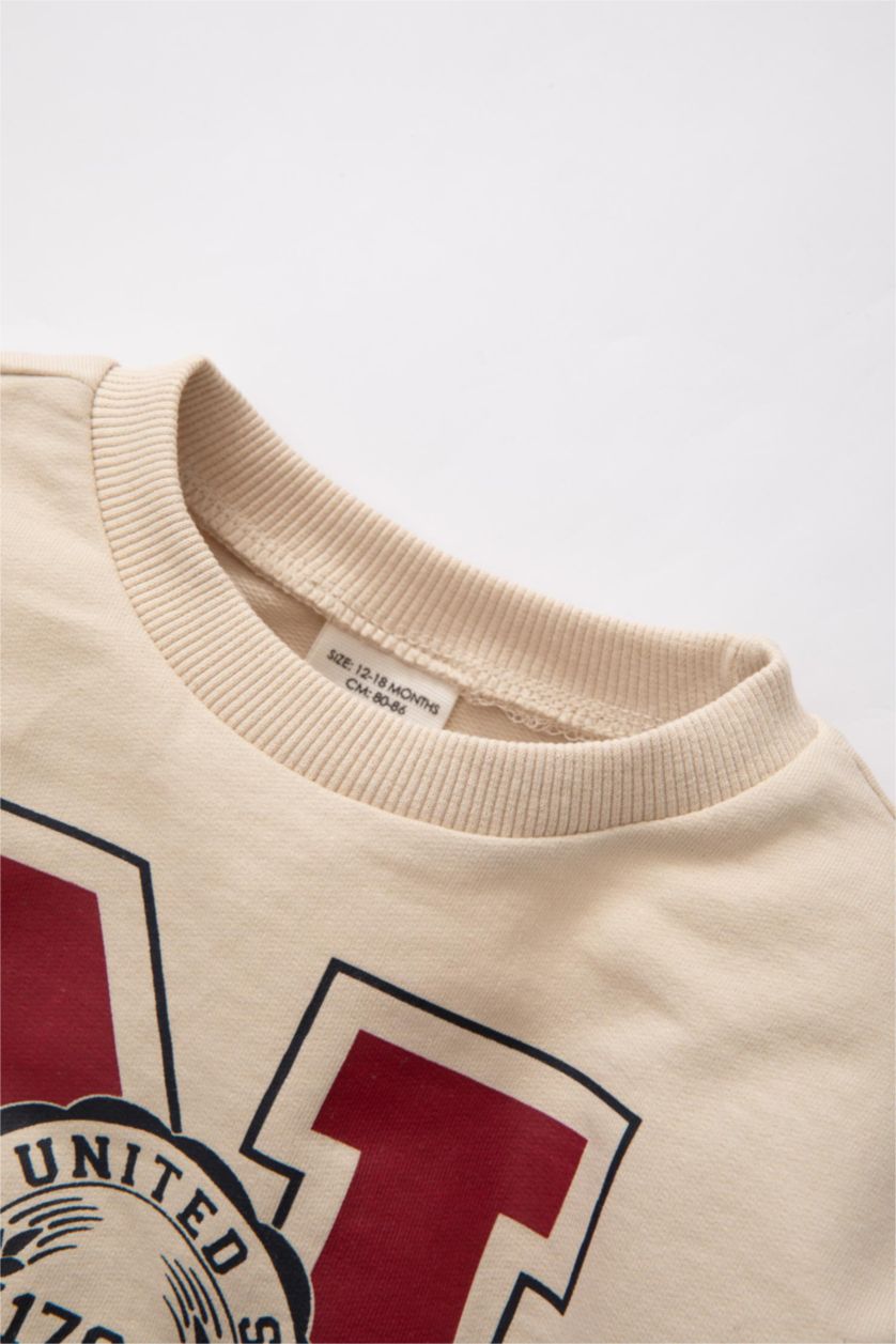 Малыши мальчики Бежевый Комплект из 2-х вещей с принтом для малышей мальчиков