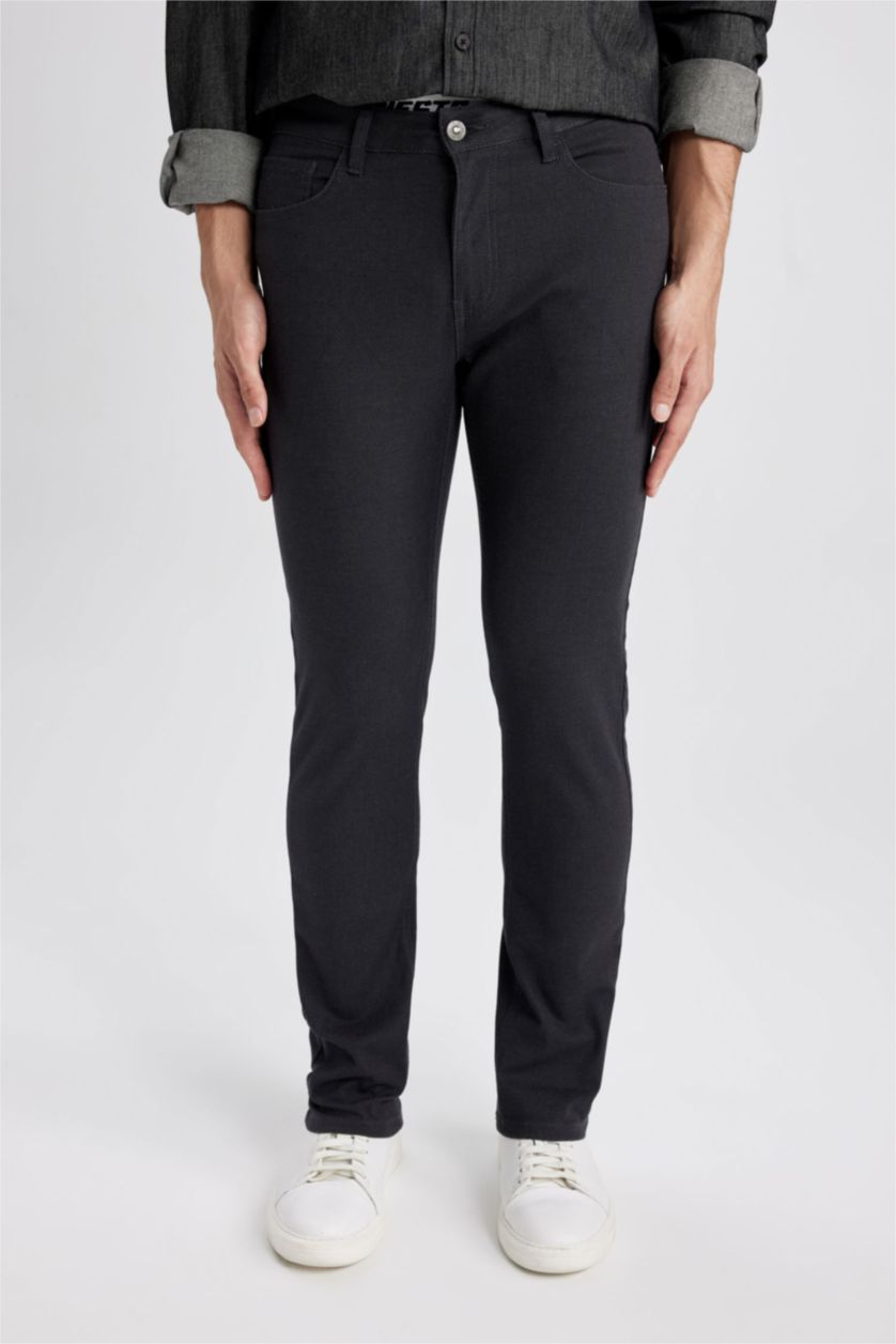 Ерлер Қою Сұр слим пішімі Шалбар