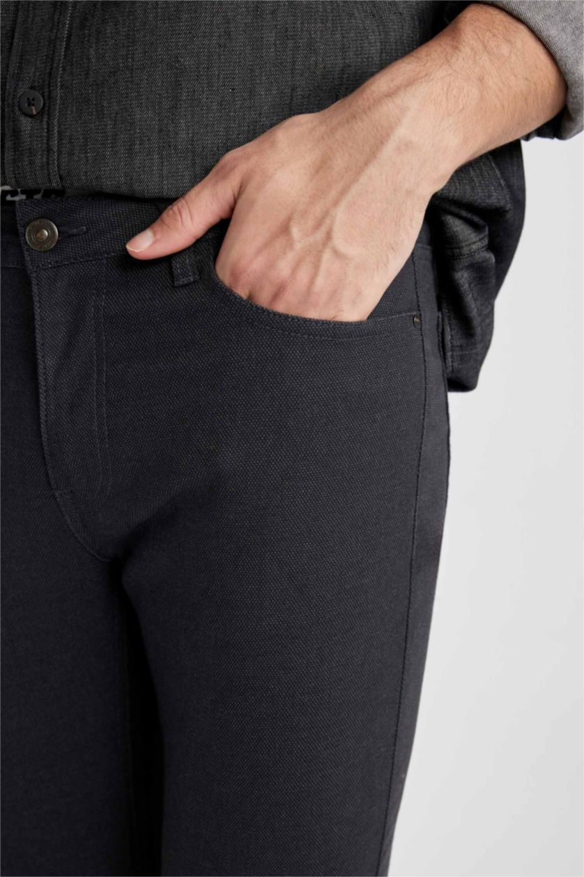 Ерлер Қою Сұр слим пішімі Шалбар