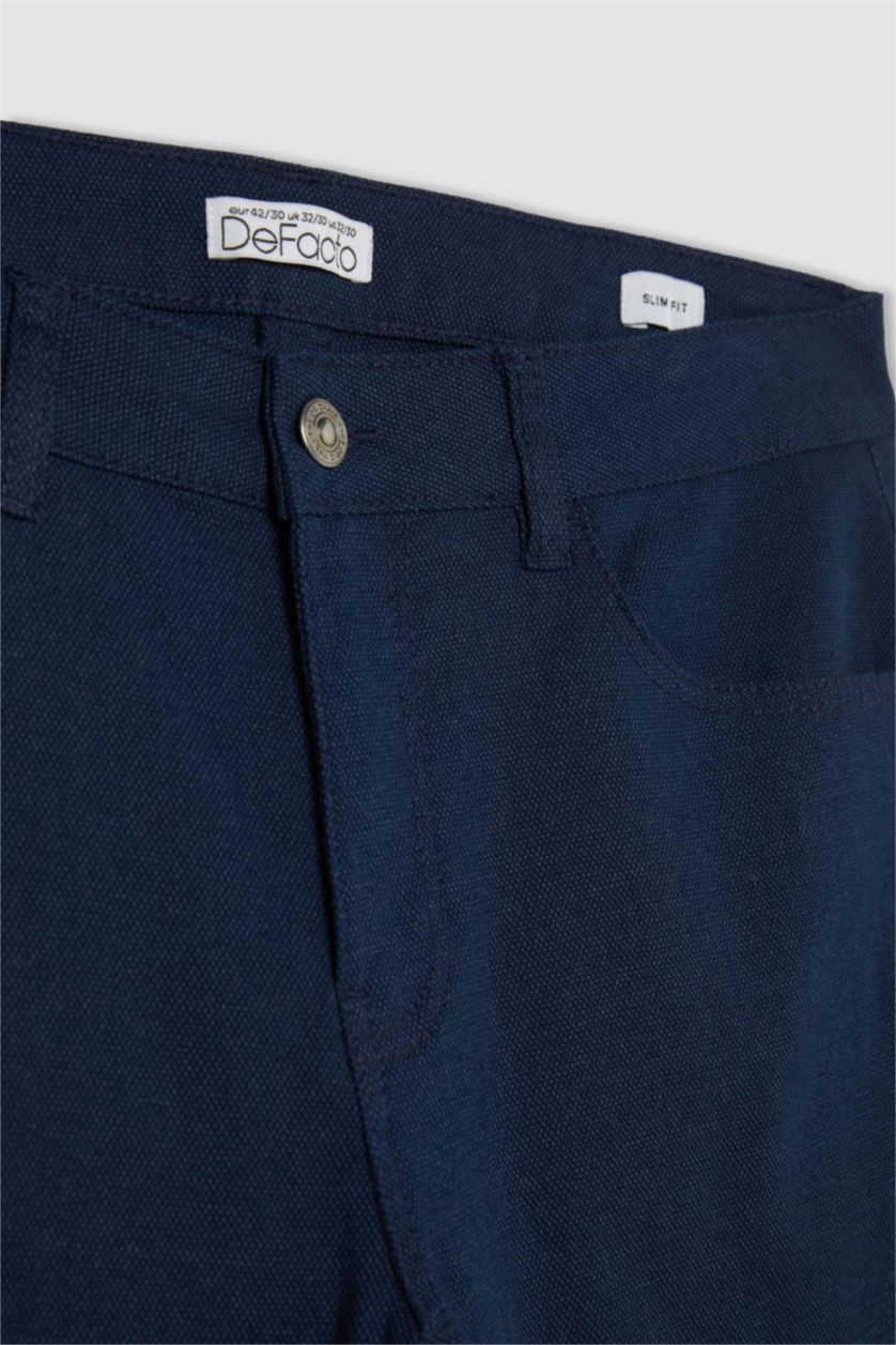 رجالي كحلي بنطلون تشينو سليم فيت