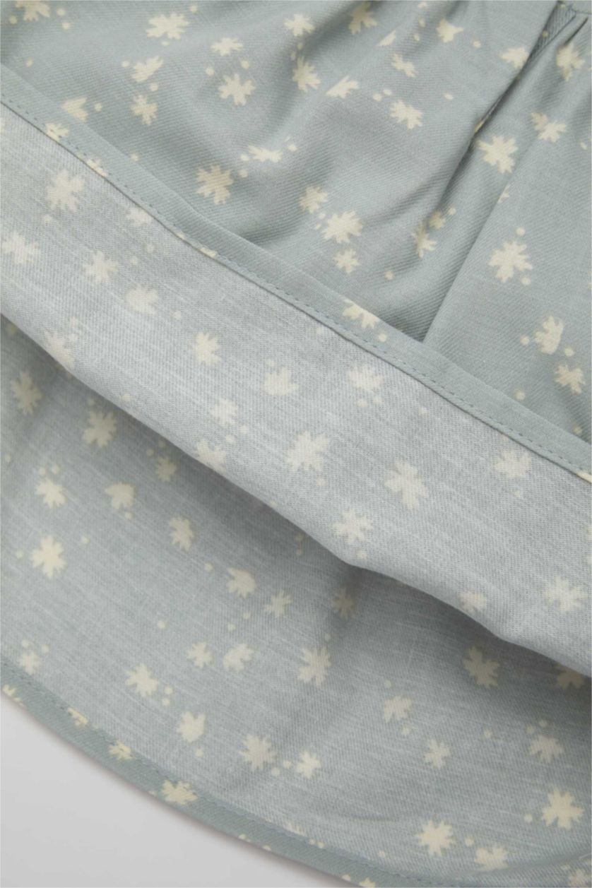 BÉBÉ FILLE Bleu Robe à Manches Longues à motifs de Fleurs pour Bébé Fille