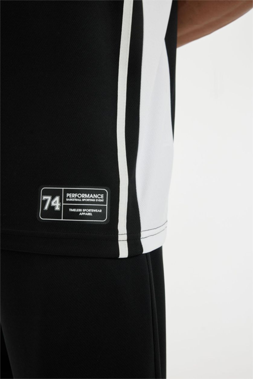 Man Black DeFactoFit Standard Fit Heavy Fabric Sleeveless T-Shirt