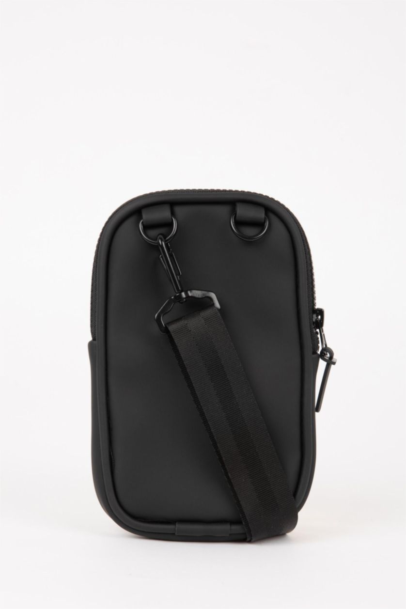 Erkek Siyah Erkek Orta Suni Deri Telefon Çantası