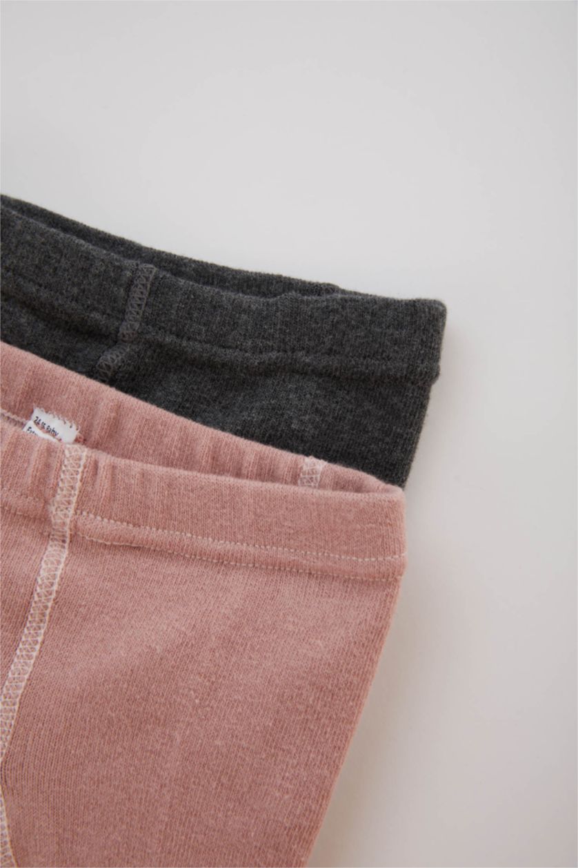 BÉBÉ FILLE Rose Collants Taille Normale Pour Bébé Fille - 2 Pièces