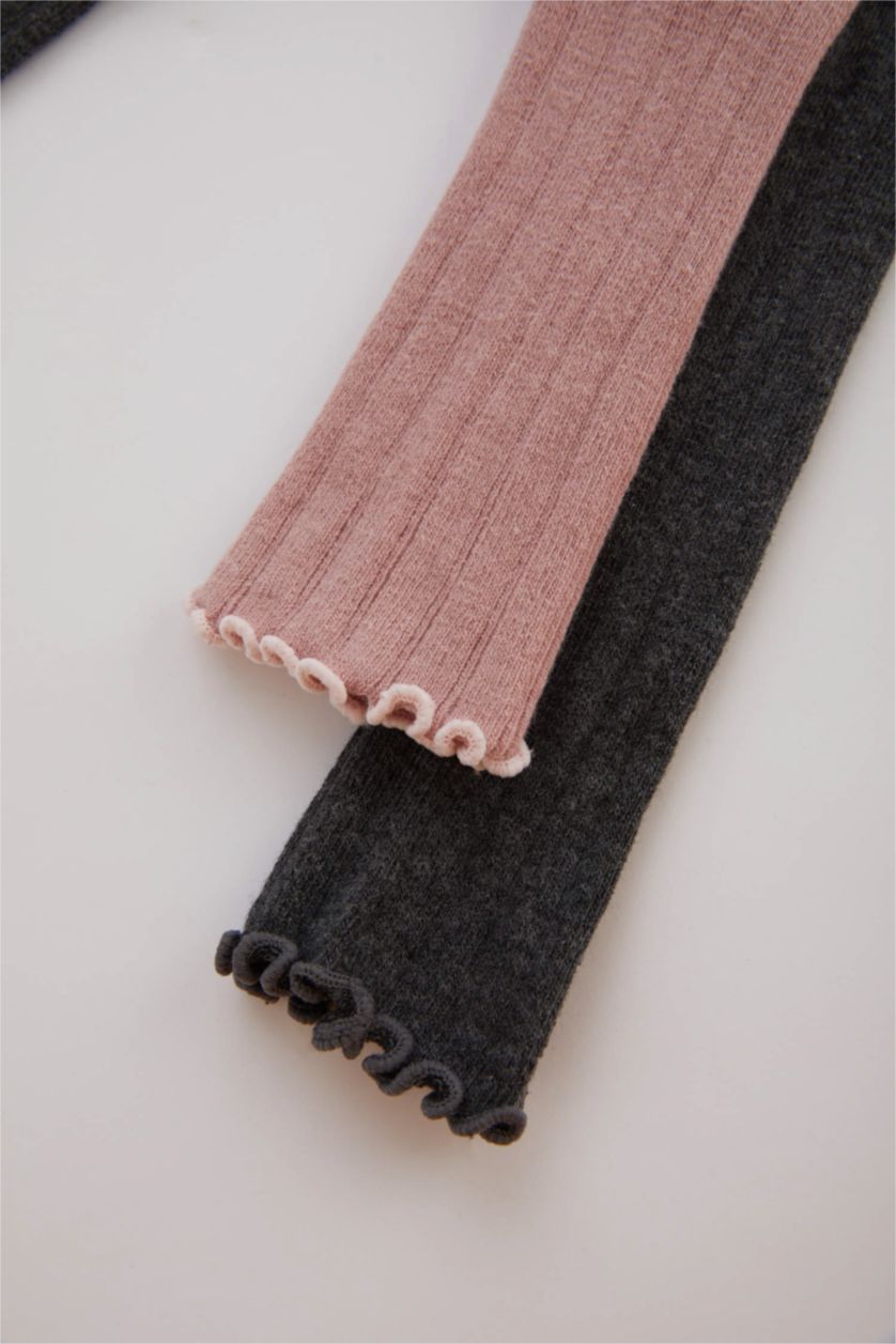 BÉBÉ FILLE Rose Collants Taille Normale Pour Bébé Fille - 2 Pièces