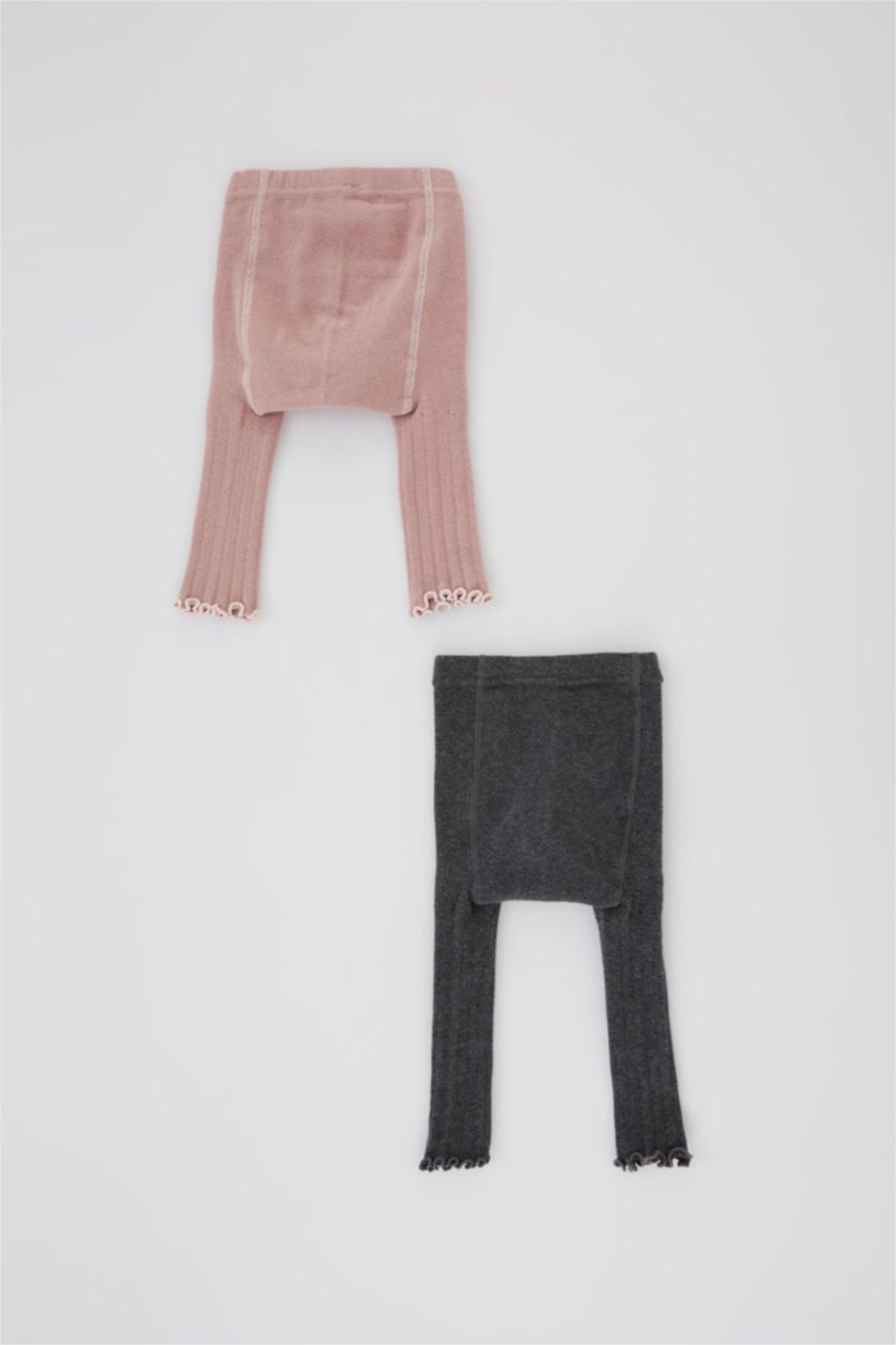 BÉBÉ FILLE Rose Collants Taille Normale Pour Bébé Fille - 2 Pièces