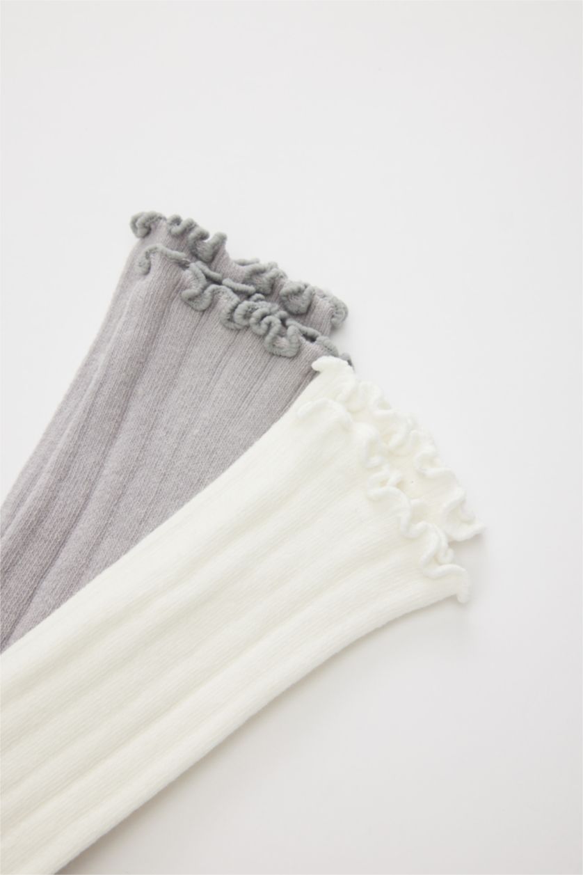 BÉBÉ FILLE Violet Collants Taille Normale Pour Bébé Fille - 2 Pièces