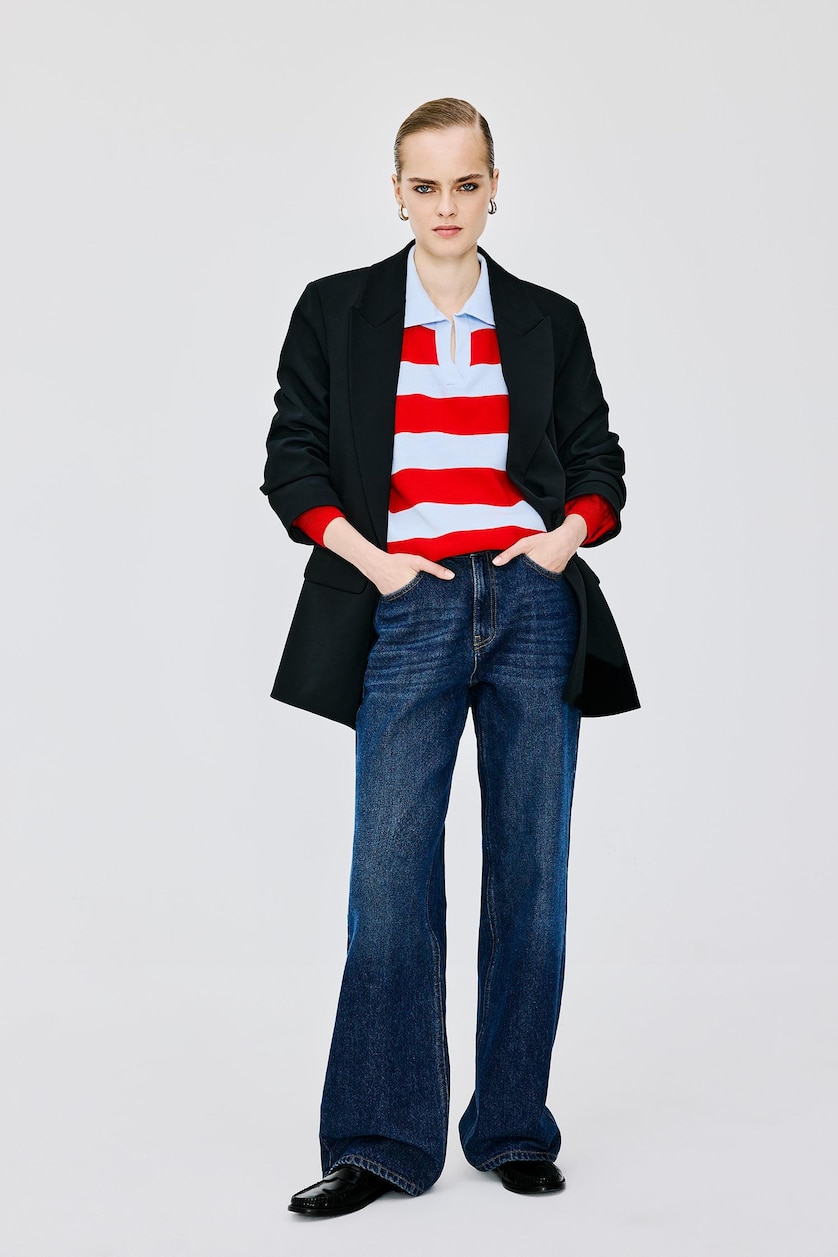 Women Black Oversize Fit Blazer